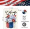 4th of July Welcome Garden Flag 12x18 Inch Double Sided Outside Patriotic Floral Mason Jar Summer Daisy Memorial Day Independence Day Outdoor Red White Blue Garden Yard Decoration